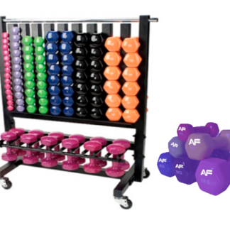 Rack Mancuernas + Set de Vinyl Mancuernas